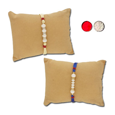 "Embrace Pearl Rakhi Combo - JPRAK-23-07 - Click here to View more details about this Product